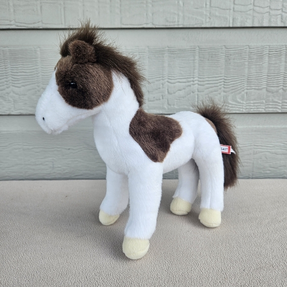 Douglas Cuddle Toy Paint Pinto Horse Plush Brown White 11" Standing #1986 - Picture 1 of 11